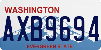 WA license plate AXB9694