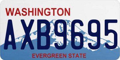 WA license plate AXB9695