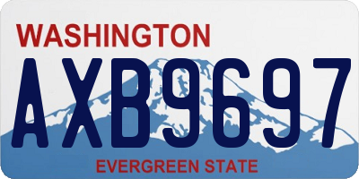 WA license plate AXB9697
