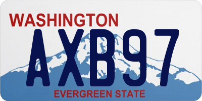 WA license plate AXB97