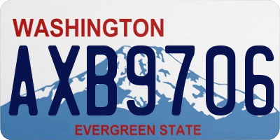 WA license plate AXB9706