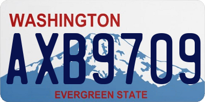 WA license plate AXB9709