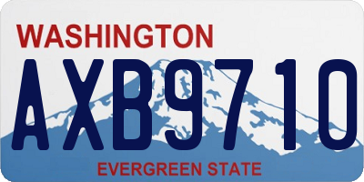 WA license plate AXB9710