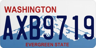 WA license plate AXB9719