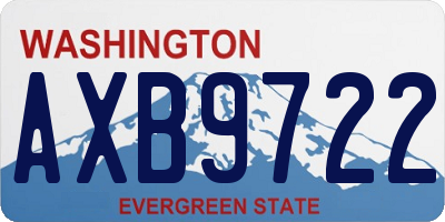 WA license plate AXB9722