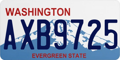 WA license plate AXB9725
