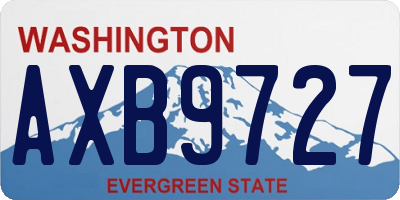 WA license plate AXB9727