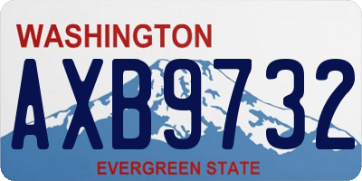 WA license plate AXB9732