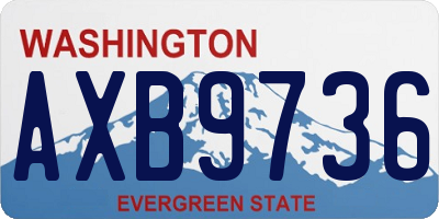 WA license plate AXB9736