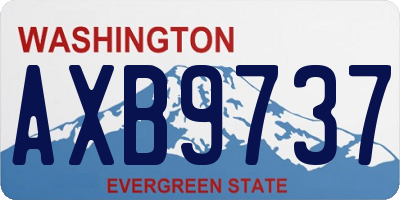 WA license plate AXB9737