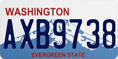WA license plate AXB9738