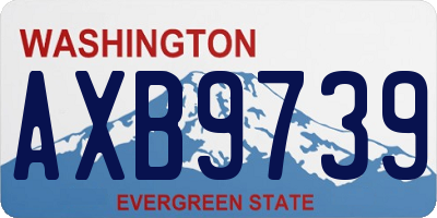 WA license plate AXB9739