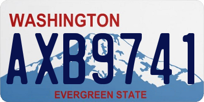 WA license plate AXB9741