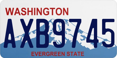 WA license plate AXB9745