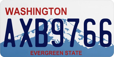 WA license plate AXB9766