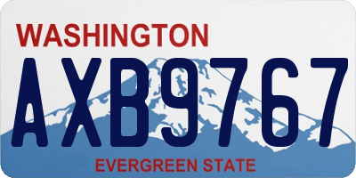 WA license plate AXB9767