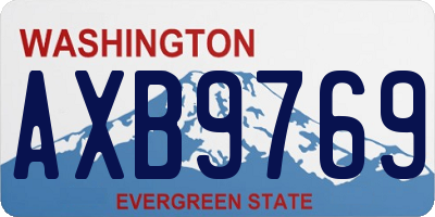 WA license plate AXB9769