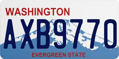 WA license plate AXB9770