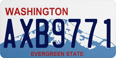 WA license plate AXB9771