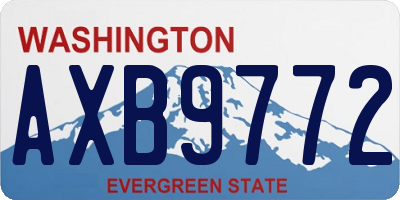 WA license plate AXB9772