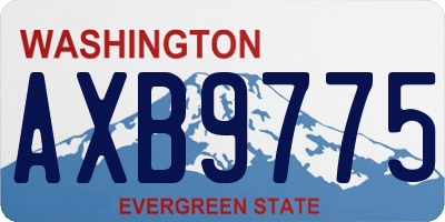 WA license plate AXB9775