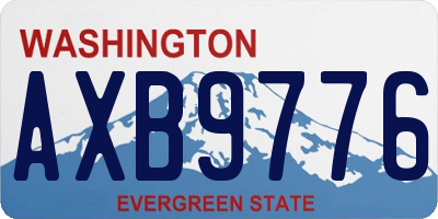 WA license plate AXB9776