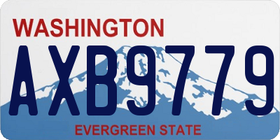 WA license plate AXB9779