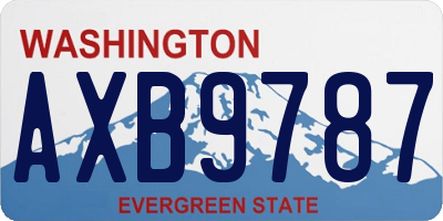 WA license plate AXB9787