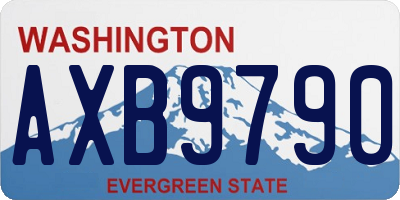 WA license plate AXB9790