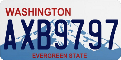 WA license plate AXB9797
