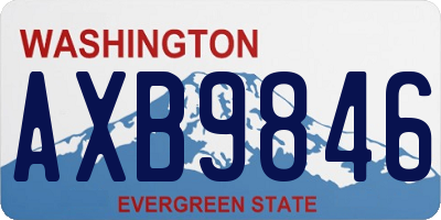 WA license plate AXB9846