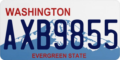 WA license plate AXB9855