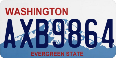 WA license plate AXB9864