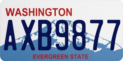 WA license plate AXB9877