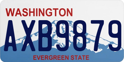 WA license plate AXB9879