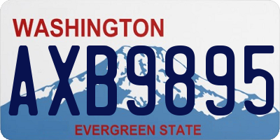 WA license plate AXB9895