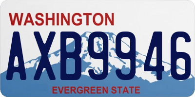 WA license plate AXB9946