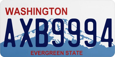 WA license plate AXB9994