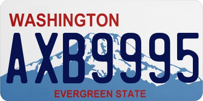 WA license plate AXB9995
