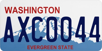 WA license plate AXC0044