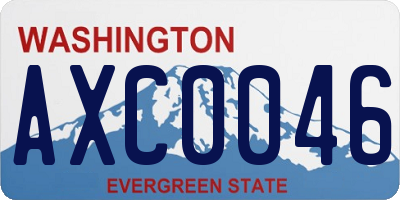 WA license plate AXC0046