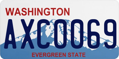 WA license plate AXC0069