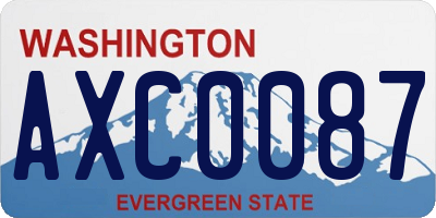 WA license plate AXC0087