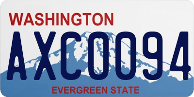 WA license plate AXC0094