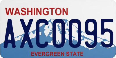 WA license plate AXC0095