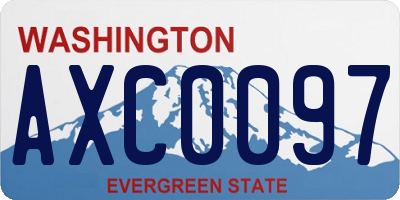 WA license plate AXC0097