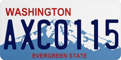 WA license plate AXC0115