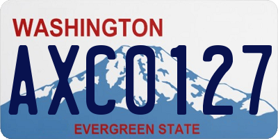 WA license plate AXC0127