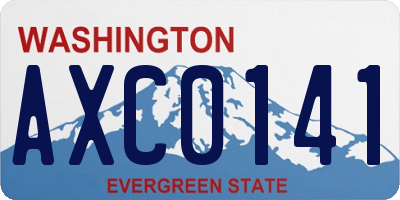 WA license plate AXC0141