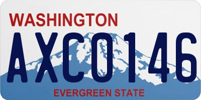 WA license plate AXC0146